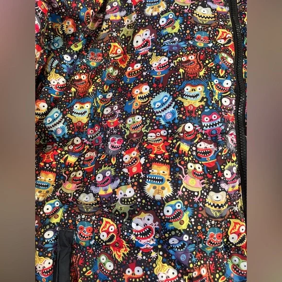 Sneaky Mob “Urban, French & Maniac” • Statement Art Puffer Jacket • Women’s XL - Picture 4 of 12